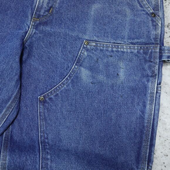 Vintage Carhartt B73 DST Faded Blue Jeans Denim Double Knee Carpenter Pant 31x32 - Picture 11 of 16